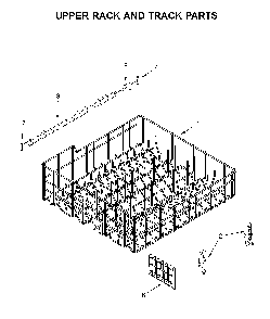 Upper rack and track parts Diagram and Parts List for WDF330PAHW4  Whirlpool Dishwasher