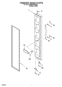 FREEZER DOOR Diagram and Parts List for 6ED0GTKXKQ00  Whirlpool Refrigerator