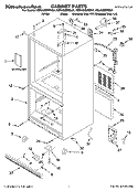 CABINET PARTS Diagram and Parts List for KBLA22ERSS01  KitchenAid Refrigerator