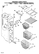 FREEZER LINER PARTS Diagram and Parts List for GS6SHEXNQ02  Whirlpool Refrigerator
