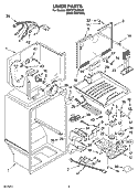LINER PARTS Diagram and Parts List for 8GT2FTKXSS00  Whirlpool Refrigerator
