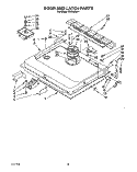 DOOR AND LATCH Diagram and Parts List for KUDH230Y1  KitchenAid Dishwasher