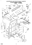CONTROLS AND REAR PANEL Diagram and Parts List for LSR6233BW1  Whirlpool Washer