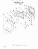 OVEN DOOR PARTS Diagram and Parts List for IBD550PWS00  Whirlpool Wall Oven