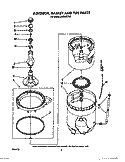 AGITATOR, BASKET AND TUB Diagram and Parts List for LA5558XTF0  Whirlpool Washer