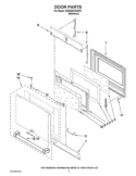 DOOR PARTS Diagram and Parts List for KERS807XSP02  KitchenAid Range