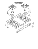 COOKTOP Diagram and Parts List for SF386PEWW1  Whirlpool Range