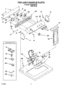 TOP AND CONSOLE PARTS Diagram and Parts List for YLEN2000LW0  Whirlpool Dryer