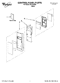 CONTROL PANEL PARTS Diagram and Parts List for MH1160XSB3  Whirlpool Microwave
