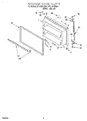 FREEZER DOOR Diagram and Parts List for RT18BKXEN01  Roper Refrigerator