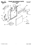 FRAME AND CONSOLE PARTS Diagram and Parts List for DU811SWPQ2  Whirlpool Dishwasher