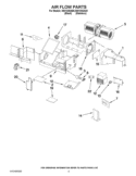AIR FLOW PARTS Diagram and Parts List for IMH1205AS0  Whirlpool Microwave