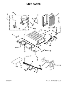 Unit Parts Diagram and Parts List for WRS586FLDM00  Whirlpool Refrigerator
