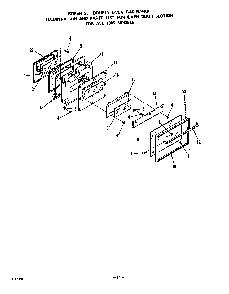 Oven Door Diagram and Parts List for 1885*0A  Roper Range