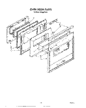 OVEN DOOR Diagram and Parts List for RM288PXS9  Whirlpool Microwave Oven Combo
