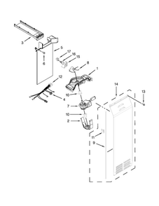 Air Flow Parts Diagram and Parts List for WRS571CIDW00  Whirlpool Refrigerator
