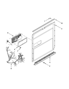 Inner Door Parts Diagram and Parts List for KDFE454CSS2  KitchenAid Dishwasher