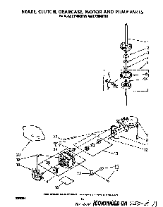 Brake, Clutch, Gearcase, Motor And Pump Diagram and Parts List for LT5004XTW1  Whirlpool Washer Dryer Combo