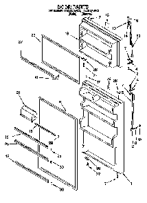 Door Diagram and Parts List for TT18DKXEN01  Estate Refrigerator