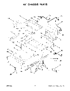 48" Chassis Parts Diagram and Parts List for KFGC558JSS05  KitchenAid Range