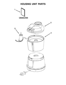 Housing Unit Parts Diagram and Parts List for KFC3522QBY0  KitchenAid Food Processor
