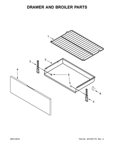 Drawer And Broiler Parts Diagram and Parts List for IGS426AS1  Whirlpool Range