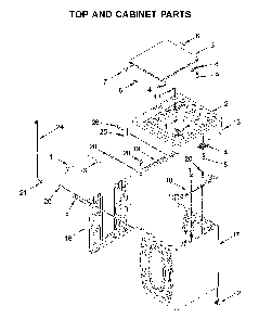 Top and cabinet parts Diagram and Parts List for 11020362812  Kenmore Washer