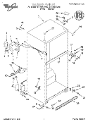 CABINET Diagram and Parts List for 3ET16NKXDN02  Whirlpool Refrigerator