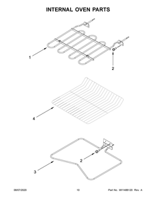 Internal Oven Parts Diagram and Parts List for WOD51ES4EB02  Whirlpool Wall Oven