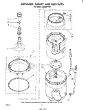 AGITATOR, BASKET AND TUBE Diagram and Parts List for LA6300XPW3  Whirlpool Washer