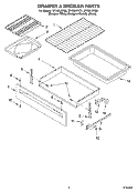 DRAWER & BROILER Diagram and Parts List for SF195LEKT0  Whirlpool Range