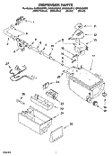 DISPENSER PARTS Diagram and Parts List for GHW9250ML2  Whirlpool Washer