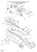 MOTOR AND ICE CONTAINER Diagram and Parts List for KSRS25QDWH03  KitchenAid Refrigerator