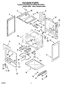 CHASSIS PARTS Diagram and Parts List for RF315PXPQ3  Whirlpool Range