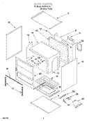 OVEN Diagram and Parts List for FGP245HQ0  Roper Range