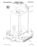 CABINET Diagram and Parts List for KSRS25QDWH03  KitchenAid Refrigerator