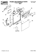 FRAME AND CONSOLE PARTS Diagram and Parts List for TUD6750RD2  Estate Dishwasher