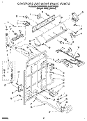 CONTROLS AND REAR PANEL Diagram and Parts List for 6LBR7255BQ0  Whirlpool Washer