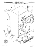 CABINET Diagram and Parts List for KTRS22MDBL00  KitchenAid Refrigerator
