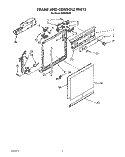 FRAME AND CONSOLE Diagram and Parts List for DU8530XX0  Whirlpool Dishwasher