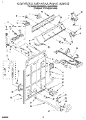 CONTROLS AND REAR PANEL Diagram and Parts List for 6LBR7255AQ1  Whirlpool Washer