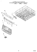 LOWER RACK Diagram and Parts List for KUDR24SEWH4  KitchenAid Dishwasher