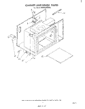 CABINET AND HINGE Diagram and Parts List for RM955PXPW0  Whirlpool Microwave Oven Combo