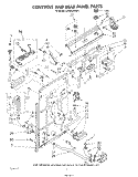 CONTROLS AND REAR PANEL Diagram and Parts List for LA6055XSW1  Whirlpool Washer