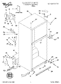 CABINET, LITERATURE Diagram and Parts List for 4VET22NKGW00  Whirlpool Refrigerator