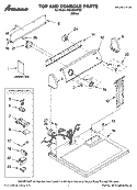 TOP AND CONSOLE PARTS Diagram and Parts List for NGD5240TQ0  Amana Dryer
