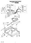 MACHINE BASE PARTS Diagram and Parts List for 7MWD87600SM0  Whirlpool Washer