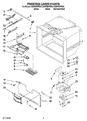 FREEZER LINER PARTS Diagram and Parts List for GX5FHDXTB00  Whirlpool Refrigerator