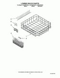 LOWER RACK PARTS Diagram and Parts List for KUDC20FVSS2  KitchenAid Dishwasher