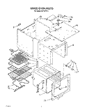 UPPER OVEN, LIT/OPTIONAL Diagram and Parts List for RB770PXT1  Whirlpool Range